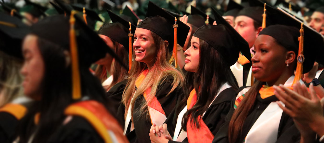 Master's students at commencement