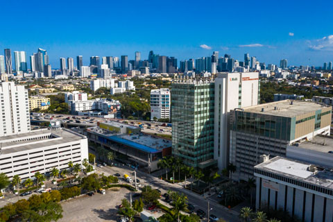 Areal view of UM Medical Campus