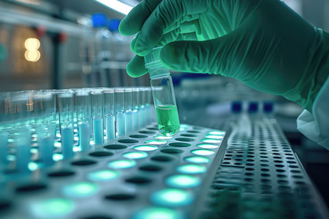 Close-up of test tube in a lab